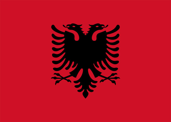 bandiera albanese i 100 anni d'indipendenza dell'Albania