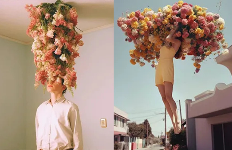 Alberi immaginari e fiori digitali come guida sensoriale