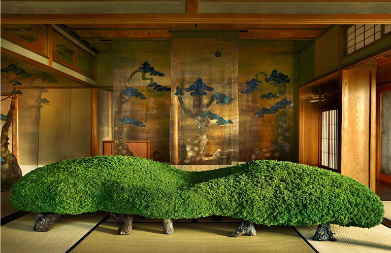 Dettaglio di composizione floreale sostenibile con varietà a lunga durata