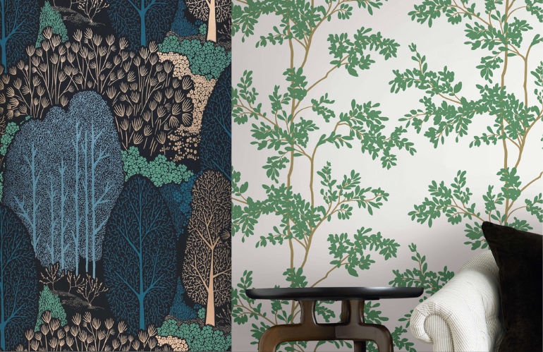 Carta da parati vintage in stile veneziano ispirata al Fortuny