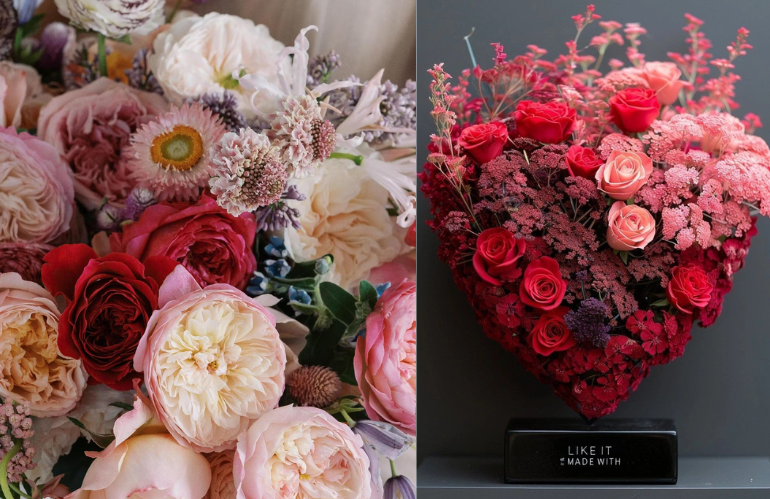 Floral design espressivo con contrasti di luce e texture