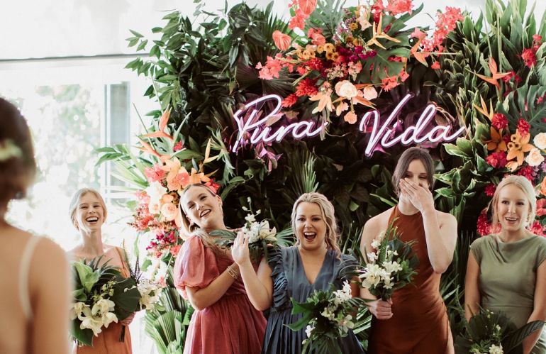 Addobbi floreali per wedding party caraibico