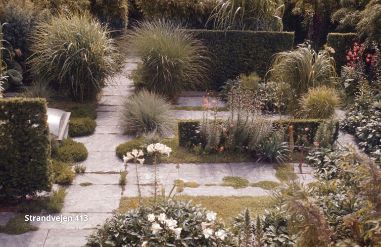Arne Jacobsen nel suo studio di Copenaghen, tra disegni di sedie e piante botaniche