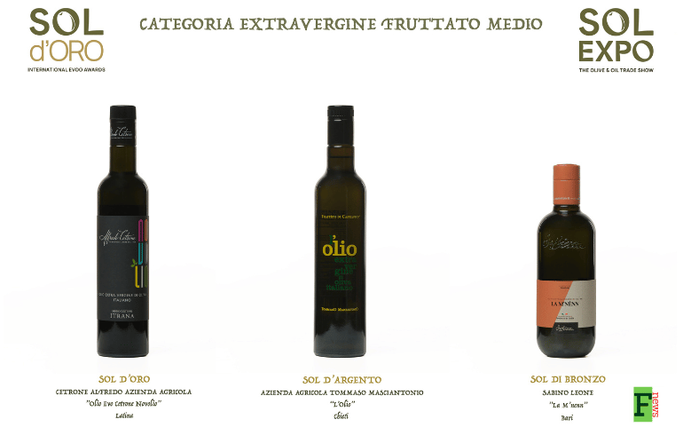 Sol d'Oro 2026 Extravergine Fruttato Medio vincitori