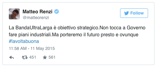 tweet matteo renzi